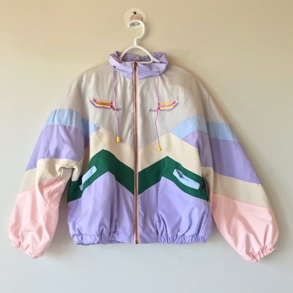 Jackets & Blazers - 90s Retro Color Block Windbreaker Jacket